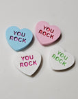 3d Printed Candy Conversation Heart Pins or Earrings Made in America
