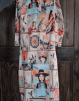 Colores de Mexico Pictures of the Southwest Button-Up Long Sleeve Shirt Dress Duster