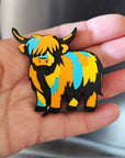 3d Printed Farm Western Longorn Horse Cow Magnet Made in America