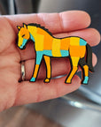 3d Printed Farm Western Longorn Horse Cow Magnet Made in America