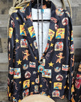 Baha Ranch Vintage Cowgirl Collage Western Blazer