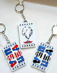 Patriotic Keychain - choice of styles - 3D Print USA - Made in America