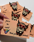 Bag of 25 -Boutique 3d Printed Package Inserts Cool Highland Cow Hat Pin Made in America