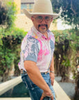 Baha Ranch Retro Pop Western Trail Ride Polo Shirt