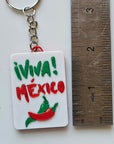 Choice of 3D print Keychains Mexico Cinco de Mayo Chili Sugar Skull Made in America