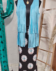 Baha Ranch Turquoise Silver Concho Maxi Skirt