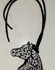 Baha Ranch Year of the Horse Tooled 3d Print Bookmark Keychain Hatpin Magnet Purse Charm Made in America