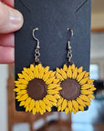 3D Print That70's Show Sunflower Boho Hippie Earrings Made in America