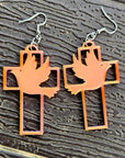 3D Print Christian Cross Faith Earrings Made in America