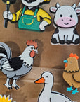 3D Hobby Farmer Cow Farm Animal Magnet Gift Set Made in America