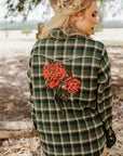 Plaid Petal Rodeo Button Up