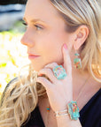Scenic Desert Sedona Blue Turquoise Golden Ring