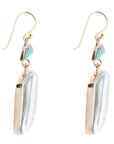Scenic Sedona Desert Blue Turquoise Golden Drop Earrings