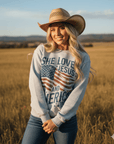 She Loves Jesus & America Sweatshirt