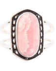 Shielded Pink Rhodonite and Sterling Silver Ring