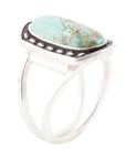 Shielded Blue Turquoise and Sterling Silver Ring