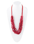 Six Strand Red Magnesite Necklace