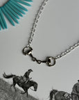 Elegant Snaffle Bit Pendant Necklace With Vintage Western Style Chain For Equines