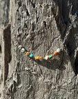 Spiny Oyster Turquoise Beaded Chain Necklace