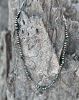 Sterling Silver Turquoise Flat Bead Necklace