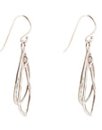 Swirled Sterling Silver Drop Earrings