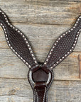 Dark Oil Basketweave Buckstitch Breastcollar