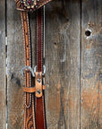 One Ear Headstall / Bridle - Gold Flower & European Crystal Conchos 