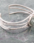 Terra Green Seraphinite and Sterling Silver Cuff Bracelet