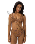 Yeehaw Tooled Leather Print Bikini