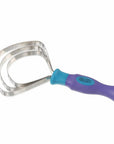 Tough 1 Horse Great Grips Metal Curry Comb Steel 3 Blade Teal Purple