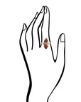 Tri-Stone Bordeaux Quartz Ring