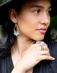 Triple Play Blue Turquoise and Sterling Silver Stack Ring