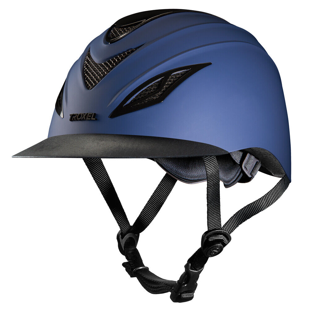 Troxel Horse Riding Helmet English Avalon Steel Vent Covers Navy