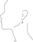 Turquoise and Spiny Oyster Matrix and Bronze Earrings
