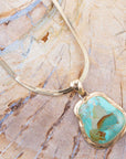 Turquoise Baron Snake Chain Pendant Necklace