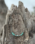 Turquoise Nugget And Pearls Chain Necklace