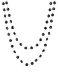Two Row Onyx and Sterling Silver Necklace