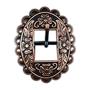 Copper Floral Cart Buckle W197B