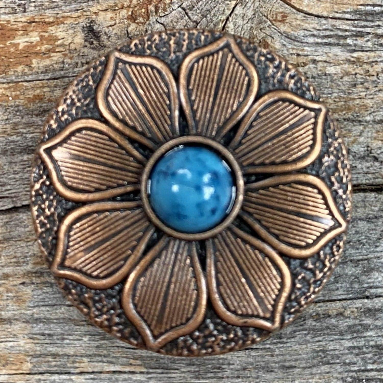 Copper Sunflower Concho 1.25" W205L