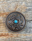 Copper Turquoise Concho 1" W180S