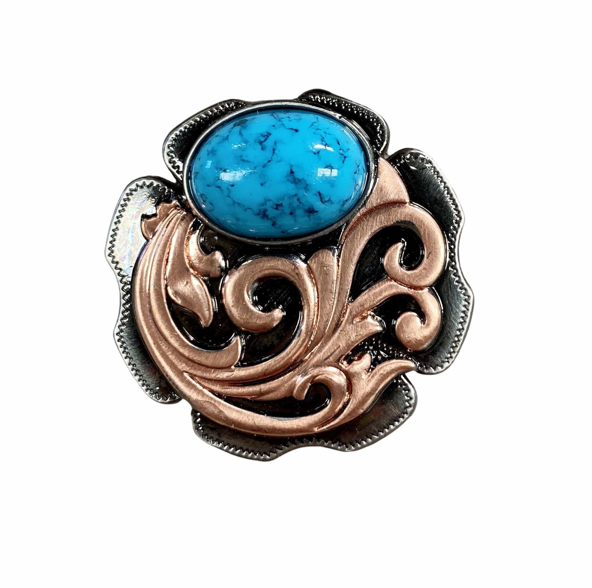 Copper Turquoise Howlite 1.5" 