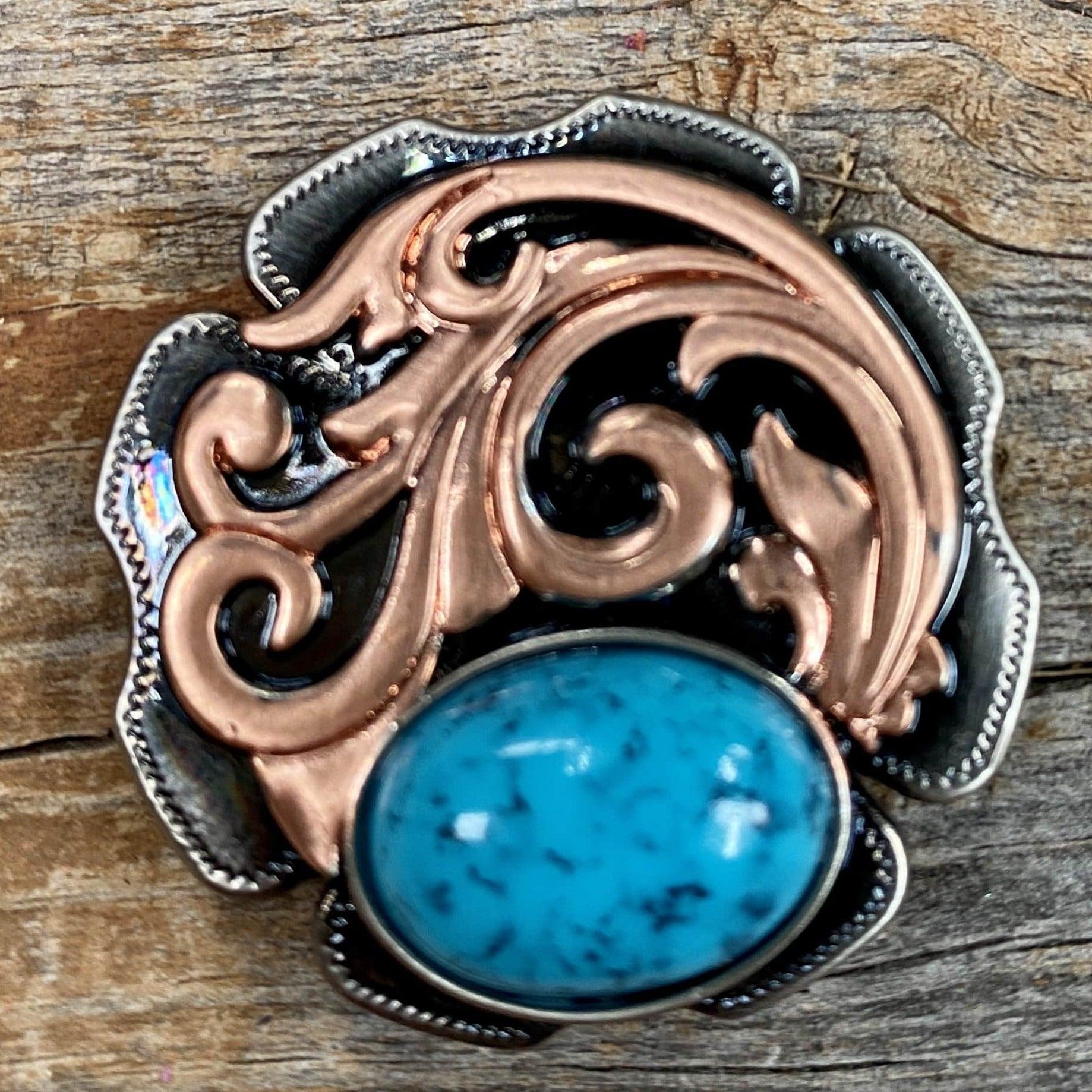 Copper Turquoise Howlite 1.5" 