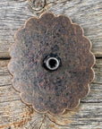 Copper Turquoise Oval Concho 1.75" W179L
