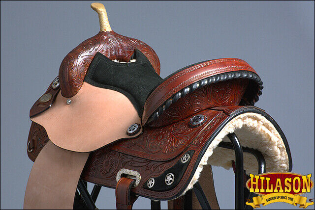 Hilason Western Horse Treeless Trail Barrel American Leather Saddle