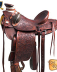 Hilason Western Horse Wade Saddle American Leather Ranch Roping Mahogany
