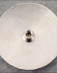 Western Screw Back Concho Nickle Wheel Shape W/Rope Edge Saddle Belt