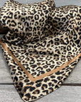 35X35"  Tan Leopard Wild Rag / Scarf WR168