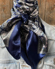 35X35"  Blue Paisley Wild Rag / Scarf WR2143