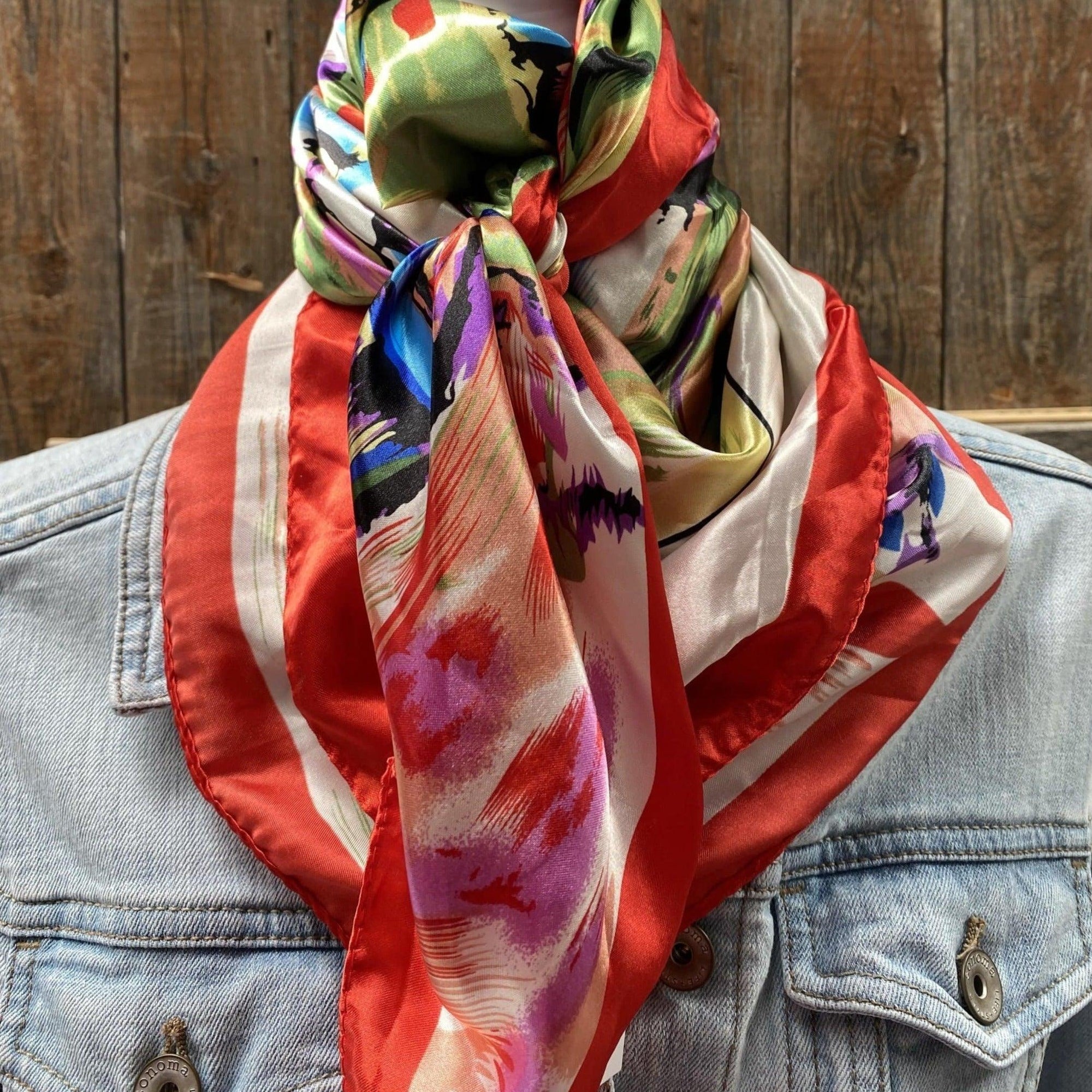 35X35" Abstract Colors Wild Rag / Scarf WR298