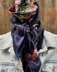 35X35" Rose Buds & Tassels Wild Rag / Scarf WR51